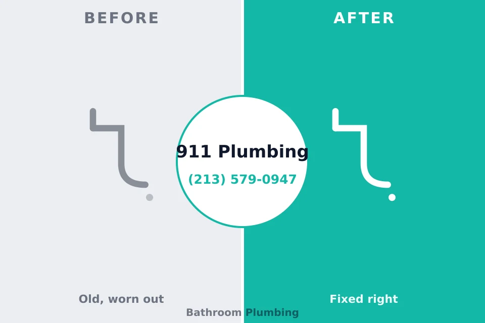 Before and after: plumbing repair Garden City, ID